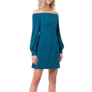 Jill Jill Stuart teal off the shoulder dress NWT